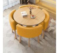 ZYSKABQ Mesa de Comedor de Cocina Moderna Juego para 4 con sillas pequeñas Mesa de Desayuno Redonda y Silla para Muebles Simples de Oficina o Sala de conferencias Octopus Feet