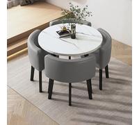 ZYSKABQ Mesa de Comedor de Cocina Moderna Juego para 4 con sillas pequeñas Mesa de Desayuno Redonda y Silla para Muebles Simples de Oficina o Sala de conferencias Octopus Feet
