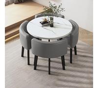 ZYSKABQ Mesa de Comedor de Cocina Moderna Juego para 4 con sillas pequeñas Mesa de Desayuno Redonda y Silla para Muebles Simples de Oficina o Sala de conferencias Octopus Feet