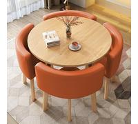 ZYSKABQ Mesa de Comedor de Cocina Moderna Juego para 4 con sillas pequeñas Mesa de Desayuno Redonda y Silla para Muebles Simples de Oficina o Sala de conferencias Octopus Feet