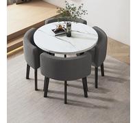 ZYSKABQ Mesa de Comedor de Cocina Moderna Juego para 4 con sillas pequeñas Mesa de Desayuno Redonda y Silla para Muebles Simples de Oficina o Sala de conferencias Octopus Feet