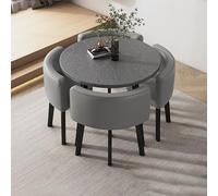 ZYSKABQ Mesa de Comedor de Cocina Moderna Juego para 4 con sillas pequeñas Mesa de Desayuno Redonda y Silla para Muebles Simples de Oficina o Sala de conferencias Octopus Feet