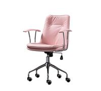 ZYSKABQ Moderno Escritorio de la Oficina de Cuero PU con Ruedas y Brazos Silla giratoria ergonómica Ajustable para una cómoda Oficina en el hogar y Conferencia (Blanco) Octopus Feet