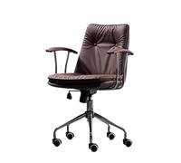 ZYSKABQ Moderno Escritorio de la Oficina de Cuero PU con Ruedas y Brazos Silla giratoria ergonómica Ajustable para una cómoda Oficina en el hogar y Conferencia (Blanco) Octopus Feet