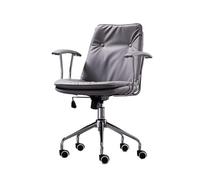 ZYSKABQ Moderno Escritorio de la Oficina de Cuero PU con Ruedas y Brazos Silla giratoria ergonómica Ajustable para una cómoda Oficina en el hogar y Conferencia (Blanco) Octopus Feet