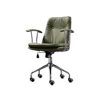 ZYSKABQ Moderno Escritorio de la Oficina de Cuero PU con Ruedas y Brazos Silla giratoria ergonómica Ajustable para una cómoda Oficina en el hogar y Conferencia (Blanco) Octopus Feet