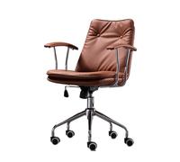 ZYSKABQ Moderno Escritorio de la Oficina de Cuero PU con Ruedas y Brazos Silla giratoria ergonómica Ajustable para una cómoda Oficina en el hogar y Conferencia (Blanco) Octopus Feet