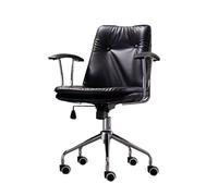 ZYSKABQ Moderno Escritorio de la Oficina de Cuero PU con Ruedas y Brazos Silla giratoria ergonómica Ajustable para una cómoda Oficina en el hogar y Conferencia (Blanco) Octopus Feet