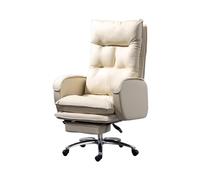 ZYSKABQ Office en casa reclinable Silla de sofá Perezoso Silla de computadora de Escritorio cómodo con función giratoria de Microfibra PU Material de Cuero (marrón Oscuro) Octopus Feet