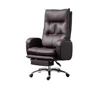 ZYSKABQ Office en casa reclinable Silla de sofá Perezoso Silla de computadora de Escritorio cómodo con función giratoria de Microfibra PU Material de Cuero (marrón Oscuro) Octopus Feet