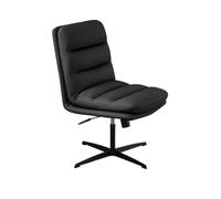 ZYSKABQ PU Silla de Oficina ejecutiva de Cuero con Ruedas Silla de Escritorio ergonómica para el Trabajo sin reposabrazos Negros Octopus Feet