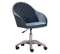ZYSKABQ Silla de Acento Giratorio de Terciopelo de Lujo para Sala de Estar de 360 Grados Silla de Escritorio de Oficina giratoria con 5 Ruedas Oficina del Dormitorio o tocador (Gris Claro)