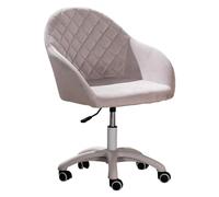 ZYSKABQ Silla de Acento Giratorio de Terciopelo de Lujo para Sala de Estar de 360 Grados Silla de Escritorio de Oficina giratoria con 5 Ruedas Oficina del Dormitorio o tocador (Gris