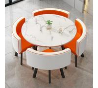 ZYSKABQ Silla de café de recepción de Mesa de reunión marrón Redonda para una pequeña negociación de Ventas de Espacio de oficinas y Tiendas. Octopus Feet