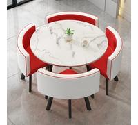 ZYSKABQ Silla de café de recepción de Mesa de reunión marrón Redonda para una pequeña negociación de Ventas de Espacio de oficinas y Tiendas. Octopus Feet