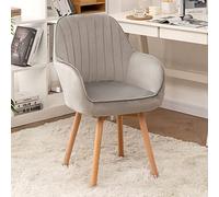 ZYSKABQ Silla de Comedor giratoria de Madera de Mediados de Siglo con Asiento tapizado Sillón Moderno y cómodo para Escritorio de tocador Terciopelo Rosa 16x16x34in Octopus Feet