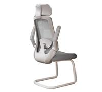 ZYSKABQ Silla de Escritorio de la Oficina ejecutiva ergonómica con Armas Ajustables y Soporte Lumbar sin Ruedas Silla de tareas de Juego para la Oficina en casa (Gris) Octopus Feet
