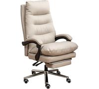 ZYSKABQ Silla de Escritorio de Oficina ejecutiva de Cuero Genuino de Lujo con Silla de tareas giratorias de la Espalda Alta retráctil con diseño ergonómico para la Oficina en casa Octopus Feet