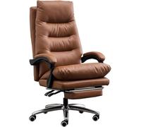ZYSKABQ Silla de Escritorio de Oficina ejecutiva de Cuero Genuino de Lujo con Silla de tareas giratorias de la Espalda Alta retráctil para el diseño ergonómico y Comodidad Octopus Feet