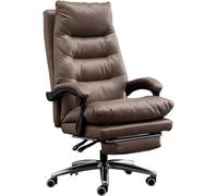ZYSKABQ Silla de Escritorio de Oficina ejecutiva de Cuero Genuino de Lujo con Silla de tareas giratorias de la Espalda Alta retráctil con diseño ergonómico para la Oficina en casa Octopus Feet