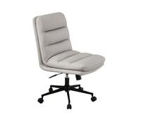 ZYSKABQ Silla de Escritorio de Oficina ejecutiva ergonómica con Ruedas de Cuero PU y sin reposabrazos (Negro) Octopus Feet