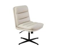 ZYSKABQ Silla de Escritorio de Oficina ejecutiva ergonómica con Ruedas de Cuero PU y sin reposabrazos (Negro) Octopus Feet
