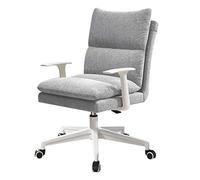 ZYSKABQ Silla de Escritorio giratoria ergonómica con Asiento Acolchado de Doble Capa y reposabrazos extraíble, Muebles de Oficina en casa con Ruedas silenciosas, Color Gris Octopus Feet
