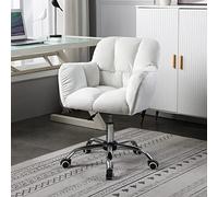ZYSKABQ Silla de Escritorio giratoria ergonómica de Terciopelo Moderno con Altura Ajustable para el diseño de Lujo de luz en el hogar Octopus Feet