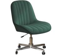 ZYSKABQ Silla de Escritorio Moderna de Tela de Terciopelo con Ruedas y función de Altura Ajustable, Ideal para Uso en Dormitorio u Oficina, Elegante diseño Cruzado (Gris Claro/a) Octopus Feet