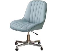 ZYSKABQ Silla de Escritorio Moderna de Tela de Terciopelo con Ruedas y función de Altura Ajustable, Ideal para Uso en Dormitorio u Oficina, Elegante diseño Cruzado (Gris Claro/a) Octopus Feet