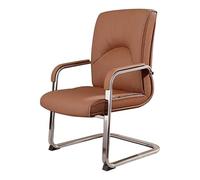 ZYSKABQ Silla de huéspedes de la Oficina de Cuero de Falso Negro Elegante con reposabrazos para la Sala de reuniones o Sala de Espera de la cómoda Silla de Escritorio con Base de Trineo Octopus Feet