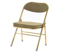 ZYSKABQ Silla de Oficina Plegable tapizada Moderna con Asiento de Tela de Pana Ideal para reuniones de Oficina de Dormitorio de Cocina cómoda y Elegante (tamaño Dorado b) Octopus Feet