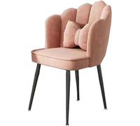 ZYSKABQ Silla de Oficina Rosa Moderna con Patas de Metal y Almohada, Elegante Silla de Escritorio para el hogar, Oficina, Dormitorio o Sala de Estar Octopus Feet