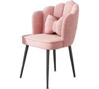 ZYSKABQ Silla de Oficina Rosa Moderna con Patas de Metal y Almohada, Elegante Silla de Escritorio para el hogar, Oficina, Dormitorio o Sala de Estar Octopus Feet