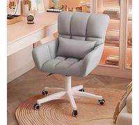 ZYSKABQ Silla de tocador de Terciopelo con Ruedas y Almohada para niñas y Mujeres Sillón Giratorio tapizado Lindo y Moderno para Dormitorio en Verde Oscuro Octopus Feet