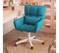 ZYSKABQ Silla de tocador de Terciopelo con Ruedas y Almohada para niñas y Mujeres Sillón Giratorio tapizado Lindo y Moderno para Dormitorio en Verde Oscuro Octopus Feet
