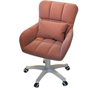 ZYSKABQ Silla de Trabajo ergonómica de Terciopelo con reposacabezas Ajustable y sillón Giratorio con Respaldo Medio para Oficina en casa, Silla de Escritorio con Ruedas, Silla de tocador para Sala de