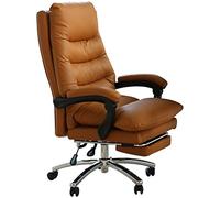 ZYSKABQ Silla ejecutiva resistente con reposabrazos de piel de microfibra giratoria de 360° y diseño resistente al desgaste, ideal para uso comercial, salas de reuniones y espacios de trabajo, patas