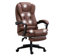 ZYSKABQ Silla ergonómica de Cuero para Juegos de Escritorio con reposapiés, Respaldo Alto de 7 Puntos, soporta hasta 330 Libras (marrón) Octopus Feet