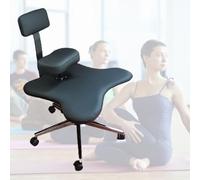 ZYSKABQ Silla ergonómica de Escritorio de Oficina con Soporte Lumbar/Altura Ajustable/5 Ruedas con Freno Asiento portátil de meditación de Yoga para prevenir jorobadas Silla Negra Octopus Feet
