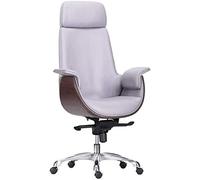 ZYSKABQ Silla ergonómica para computadora con Respaldo Alto y reposabrazos giratorios, Cuero de Grano de Madera cómodo y Transpirable, fácil de Mover y diseño Moderno y Elegante Octopus Feet