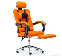 ZYSKABQ Silla ergonómica para Juegos Estilo Carrera con reposapiés con función reclinable de Malla Transpirable y Respaldo Alto Amarillo Octopus Feet