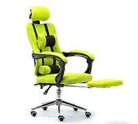 ZYSKABQ Silla ergonómica para Juegos Estilo Carrera con reposapiés con función reclinable de Malla Transpirable y Respaldo Alto Amarillo Octopus Feet