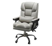 ZYSKABQ Silla ergonómica para Juegos para Adultos con Respaldo Alto, Silla de Escritorio de Oficina con Elevador Boss, sillón de Metal para Dormitorio o Sala de Estar, Gris A Octopus Feet