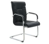 ZYSKABQ Silla invitada de Cuero ergonómica PU con reposabrazos para la Conferencia de vestíbulo de oficinas clínicas Grises Octopus Feet