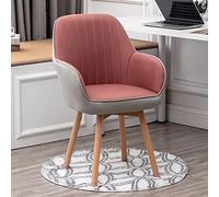 ZYSKABQ Sillas de comedor giratorias modernas de madera de mediados de siglo más cómodas, cómodas sillas de escritorio tapizadas de terciopelo, elegantes sillas de tocador u oficina, sin ruedas,