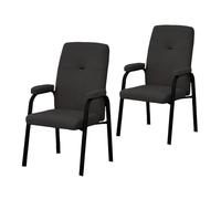 ZYSKABQ Sillas de Oficina de Cuero ergonómicas con PU con reposabrazos para la barbería del Banco del Hospital de Airport Clinic Hospital (Conjunto de 2 Grises) Octopus Feet