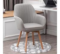 ZYSKABQ Sillón de terciopelo de mediados de siglo para tocador, cómodo sillón tapizado con base giratoria de madera, bonito diseño moderno (azul) patas de pulpo