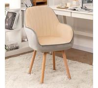 ZYSKABQ Sillón de Terciopelo Mid Century para tocador, cómoda Silla tapizada con Base giratoria de Madera, Bonito diseño Moderno (Azul) Octopus Feet