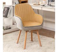ZYSKABQ Sillón de Terciopelo Mid Century para Tocador Silla de Comedor Giratoria de Madera con Cómodo Asiento Tapizado Diseño Moderno y Lindo Rosa 41x41x87cm Octopus Feet